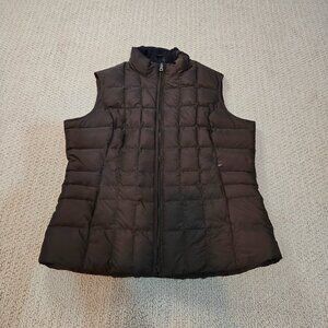 Eddie Bauer Premium Goose Down Brown Vest Women's Small